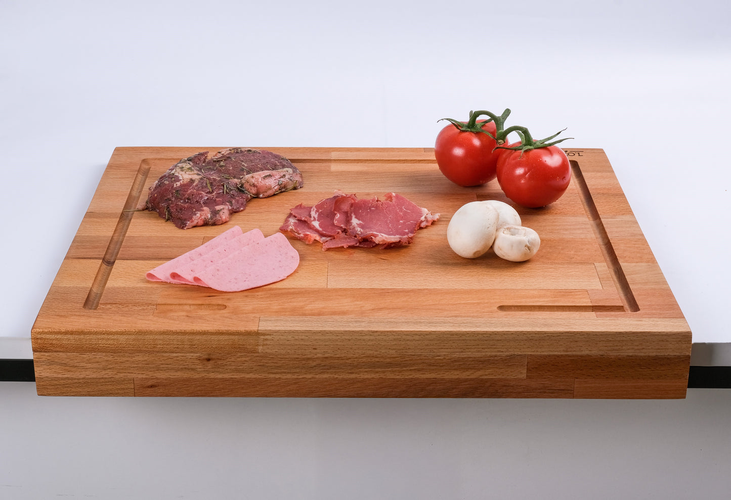 İROKO’L Kayın Ağacı Profesyonel Ahşap Kesme Tahtası – 45x35 cm | Kalın, Oluklu, Gıdaya Uygun