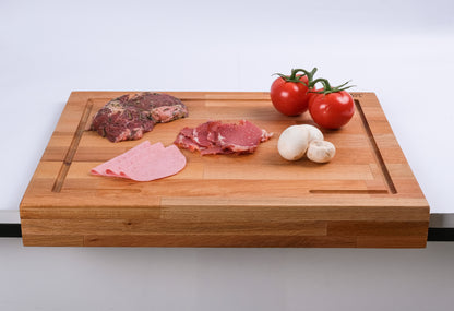 İROKO’L Kayın Ağacı Profesyonel Ahşap Kesme Tahtası – 45x35 cm | Kalın, Oluklu, Gıdaya Uygun