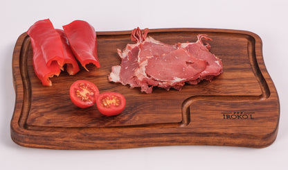 İROKO'L Premium İroko Ahşap Et ve Sunum Tahtası Doğal, , Dayanıklı Mutfak Kesme Panosu