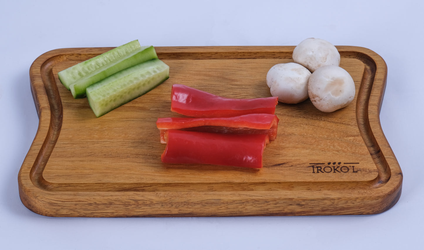 İROKO'L Doğal Ahşap Kesme Tahtası 19X30 – Premium Mutfak Sunum Panosu