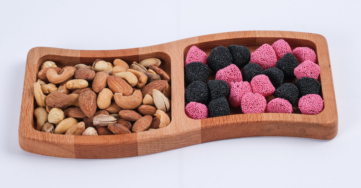 El Yapımı Ahşap Çerezlik – Doğal Sunum Tabağı