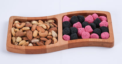 El Yapımı Ahşap Çerezlik – Doğal Sunum Tabağı