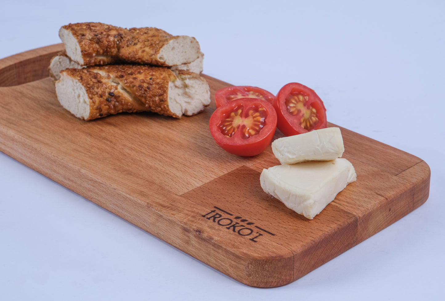 İROKO’L Kayın Ağacı Ahşap Kesme & Sunum Tahtası – 30x13,5 cm | Gıdaya Uygun, Doğal