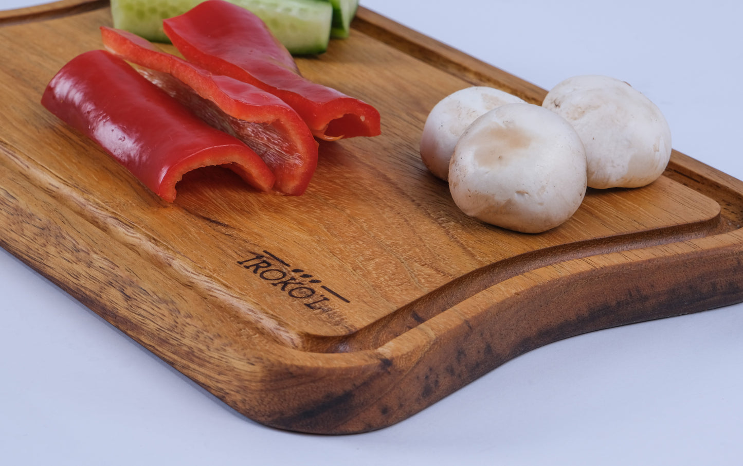 İROKO'L Doğal Ahşap Kesme Tahtası 19X30 – Premium Mutfak Sunum Panosu