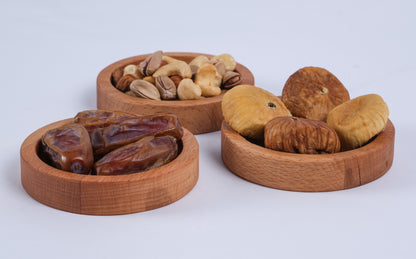 El Yapımı Ahşap Çerezlik – Minimal Sunum Tabağı