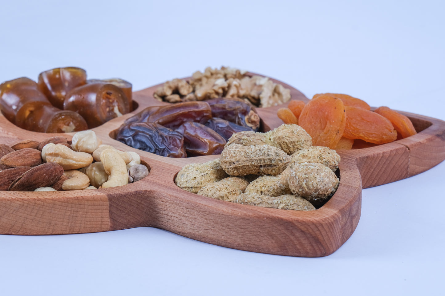 El Yapımı Ahşap Çerezlik – Yıldız Sunum Tabağı