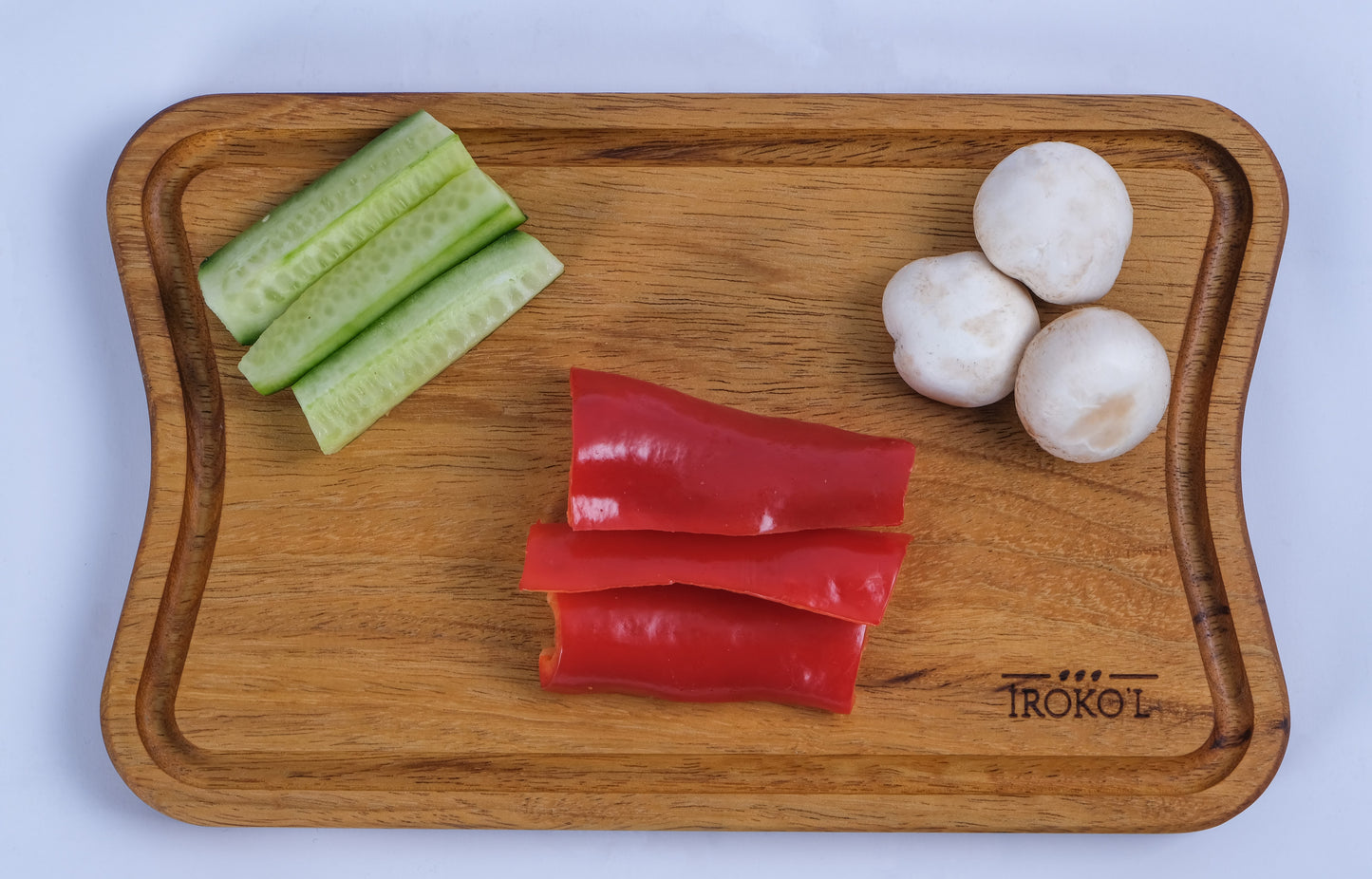 İROKO'L Doğal Ahşap Kesme Tahtası 19X30 – Premium Mutfak Sunum Panosu