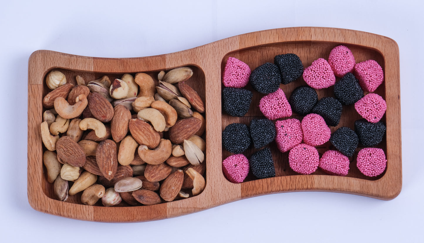 El Yapımı Ahşap Çerezlik – Doğal Sunum Tabağı