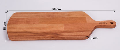 İROKO’L Kayın Ağacı Ahşap Kesme & Sunum Tahtası – 50x18 cm | Doğal, Dayanıklı, Gıdaya Uygun