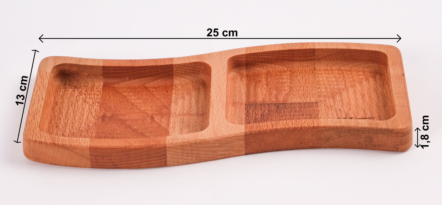 El Yapımı Ahşap Çerezlik – Doğal Sunum Tabağı