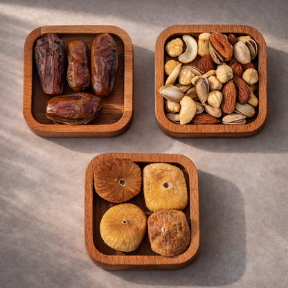 El Yapımı Ahşap Çerezlik | Minimal Sunum Tabağı 9x9 cm