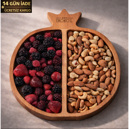 El Yapımı Ahşap Çerezlik | Doğal Sunum Tabağı