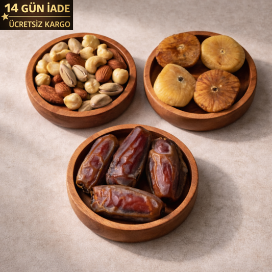 El Yapımı Ahşap Çerezlik – Minimal Sunum Tabağı