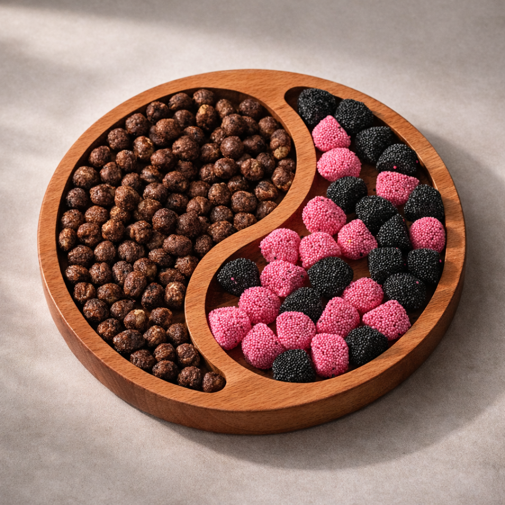 El Yapımı Ahşap Çerezlik | 2 Bölmeli Sunum Tabağı